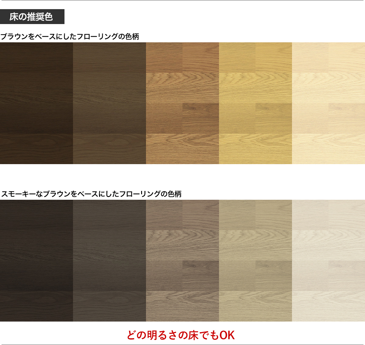 10種類の床の色